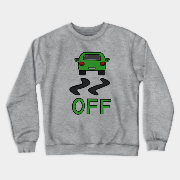 Green Pixelated Car Crewneck Sweatshirt by Goblinmonkey94